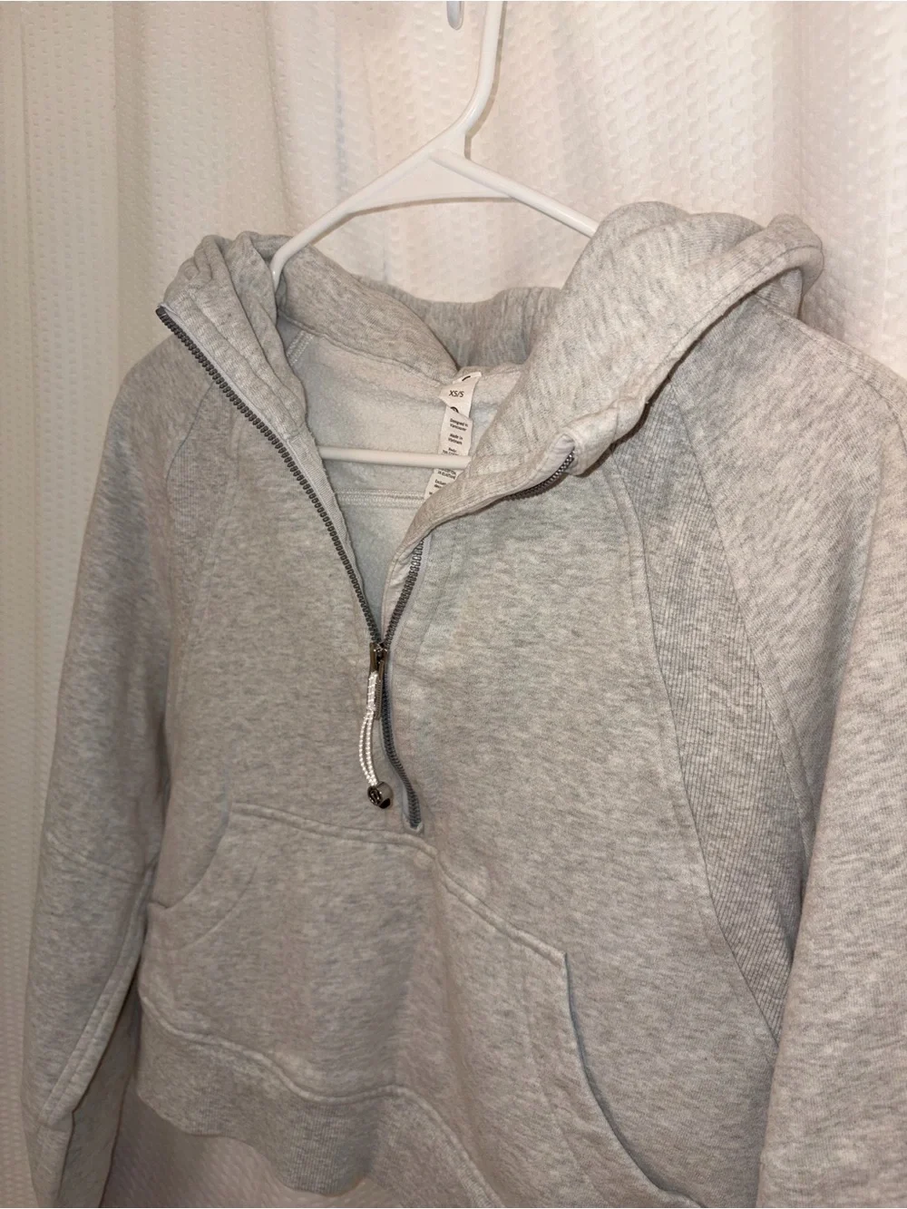 Lululemon scuba half-zip hoodie • size XS/S • heathered gray